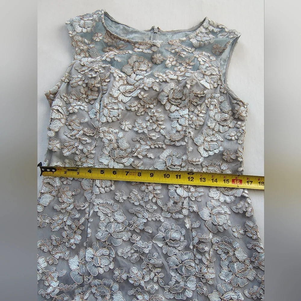 Alex Evenings Lace Maxi Dress in Blue Size 10 - Picture 5 of 9